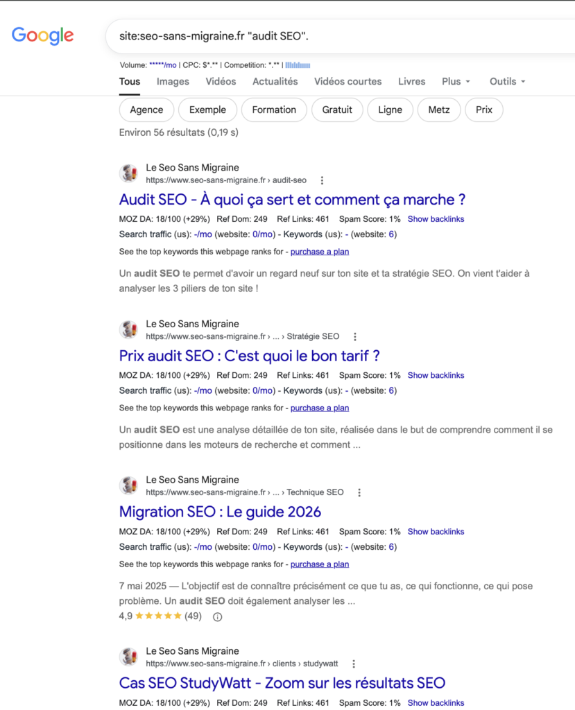 Commande Google pour d&eacute;tecter la cannibalisation SEO